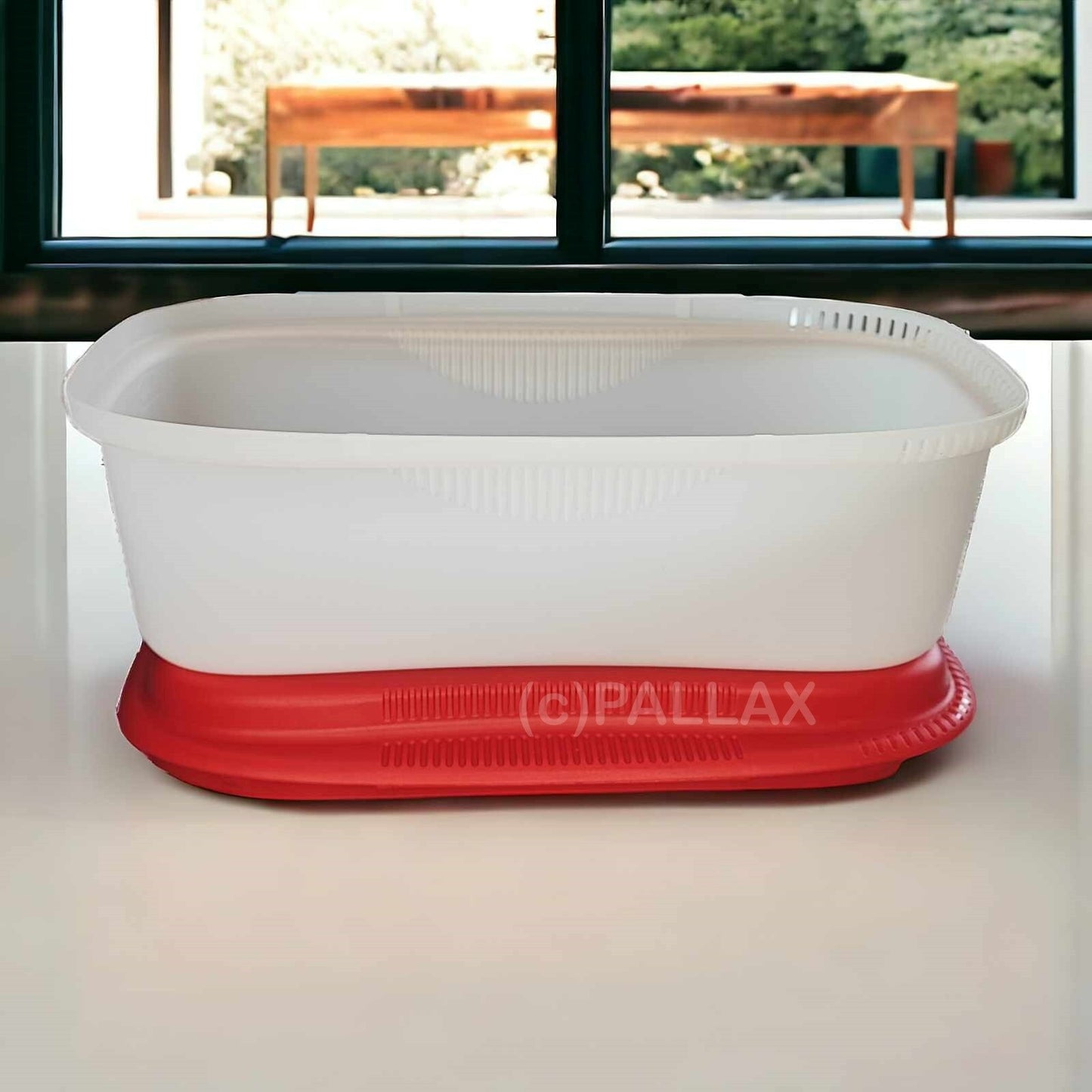 TUPPERWARE I57 PASTA-MEISTER 1,9 L ROT WEISS NUDELN AUS DER MIKROWELLE