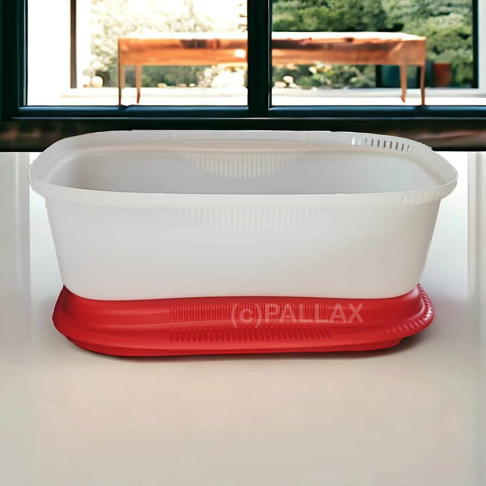 TUPPERWARE I57 PASTA-MEISTER 1,9 L ROT WEISS NUDELN AUS DER MIKROWELLE