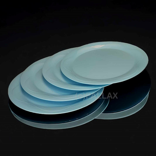 TUPPERWARE MEDITERRANO 4x PICKNICK-TELLER HELLBLAU 28 CM SONDERMODELL
