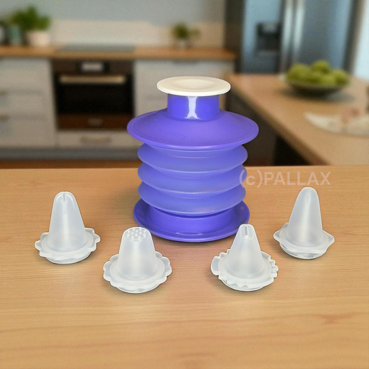 TUPPERWARE JUNIOR DEKO-BIENE LILA TORTENSPRITZE GARNIER-SET SONDERMODELL