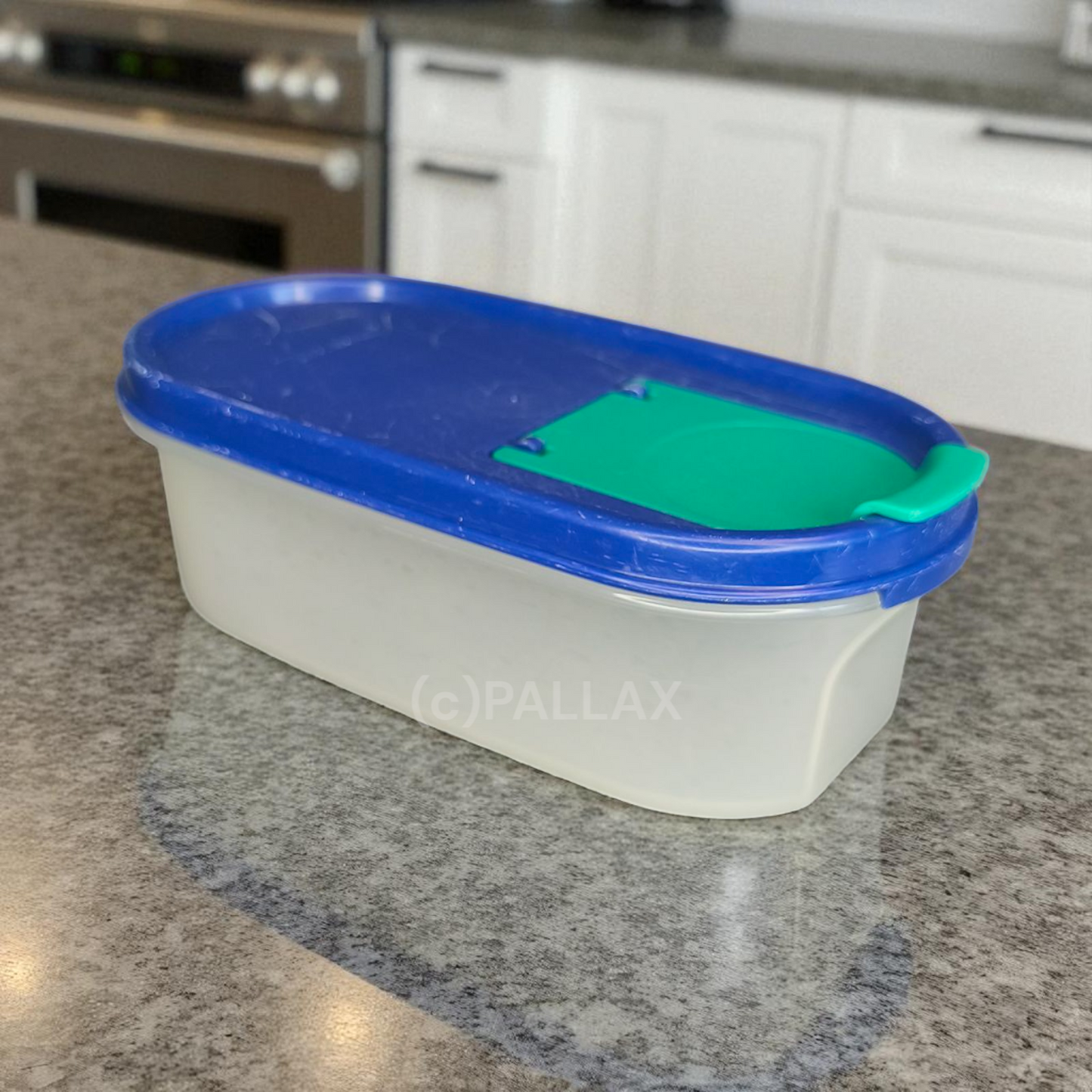 TUPPERWARE A61 EIDGENOSSE 500 ML MIT SCHÜTTKLAPPE BLAU GRÜN VORRATSBEHÄLTER