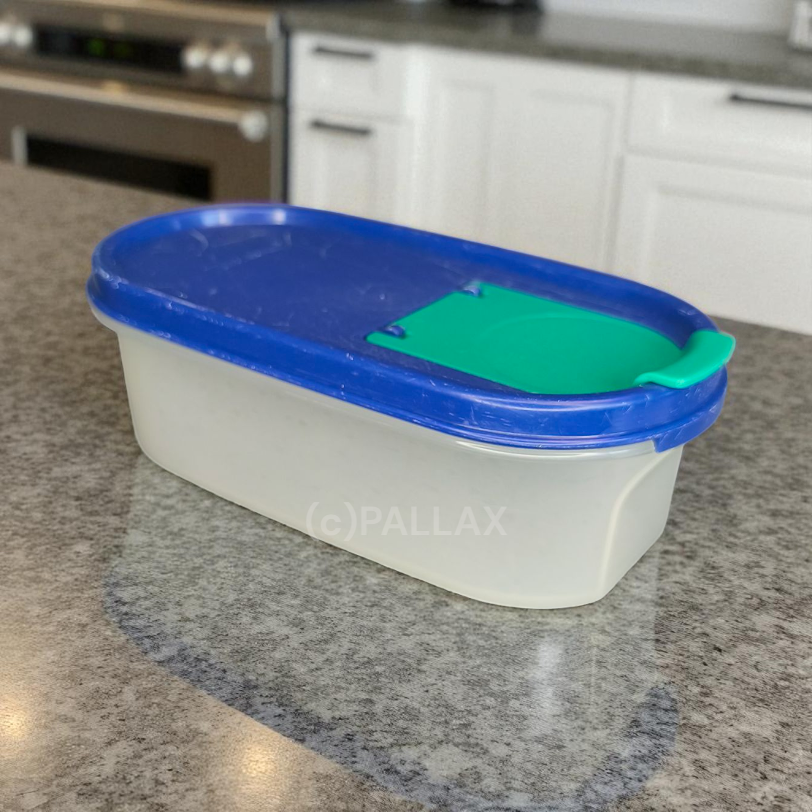 TUPPERWARE A61 EIDGENOSSE 500 ML MIT SCHÜTTKLAPPE BLAU GRÜN VORRATSBEHÄLTER
