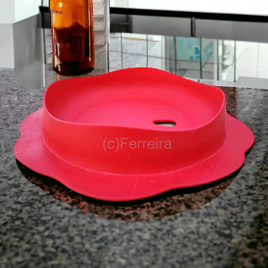 TUPPERWARE ERSATZTEIL SILIKON-HALTERUNG FÜR C113 TUPPERCARE KINDERTELLER ROT