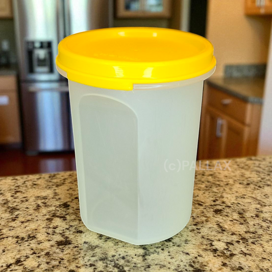 TUPPERWARE A76 EIDGENOSSE RUND 440 ML SONNEN-GELB VORRATSDOSE
