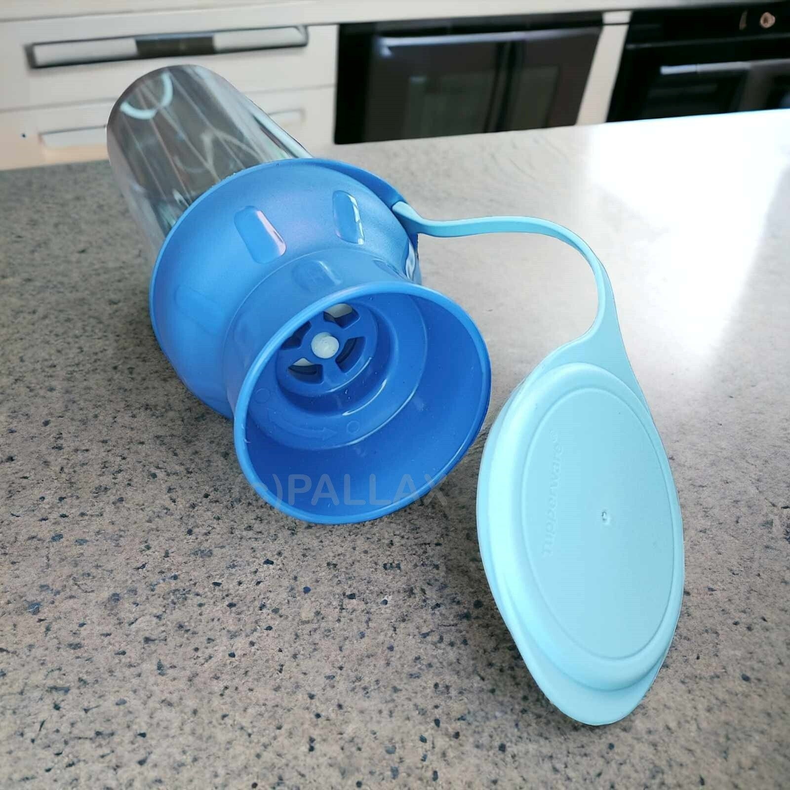 TUPPERWARE MEDITERRANO DRINKMAN 420 ML BLAU TRINKFLASCHE MIT FILTER