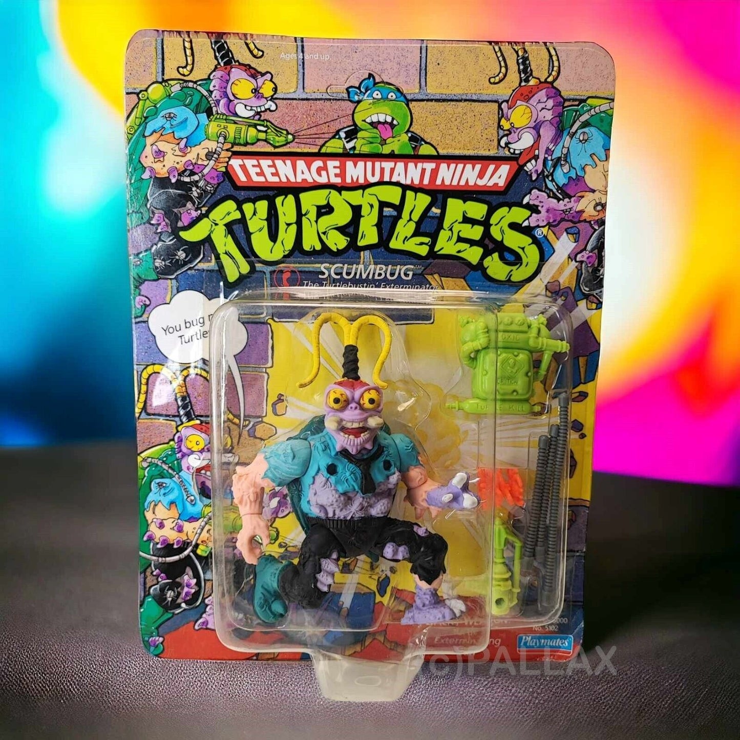 VINTAGE TEENAGE MUTANT NINJA TURTLES - SCUMBAG MOC / PLAYMATES 1990