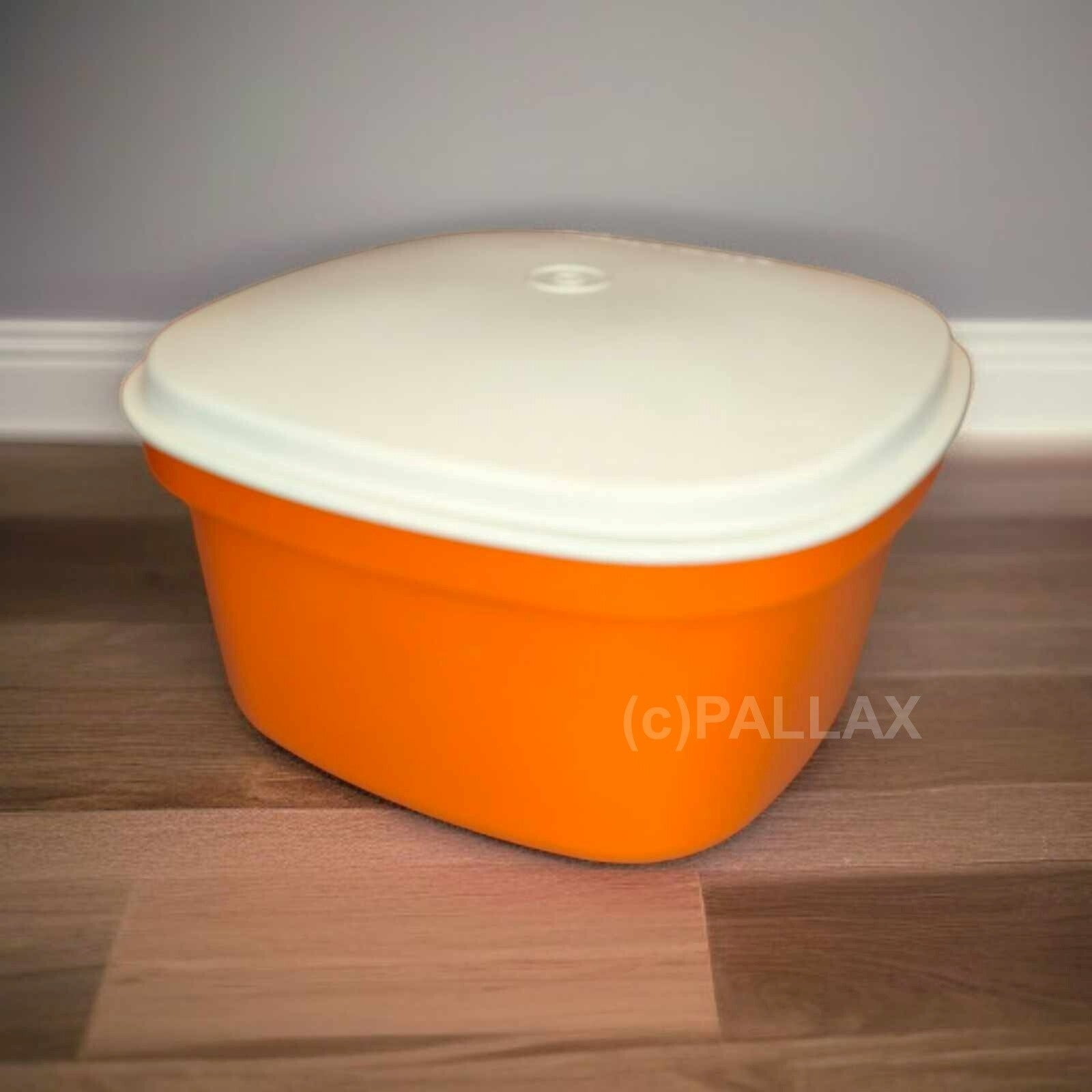 TUPPERWARE C37 SIEB-SERVIERER ORANGE WEISS REIS KOCHEN ÜBERBRÜHEN AUFKOCHEN