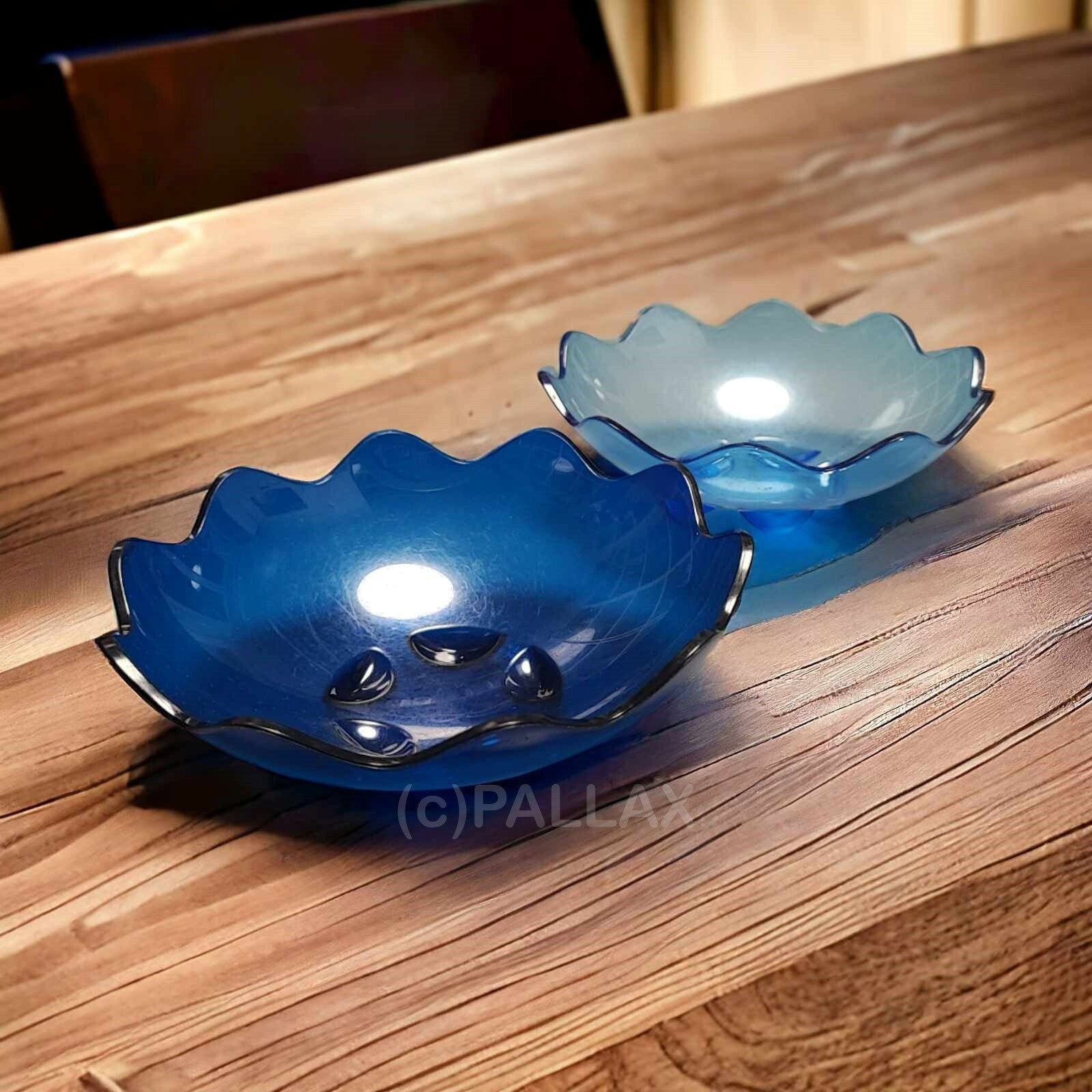 TUPPERWARE C129 KLEINE VENUSSCHALEN BLAU 2x 400 ML
