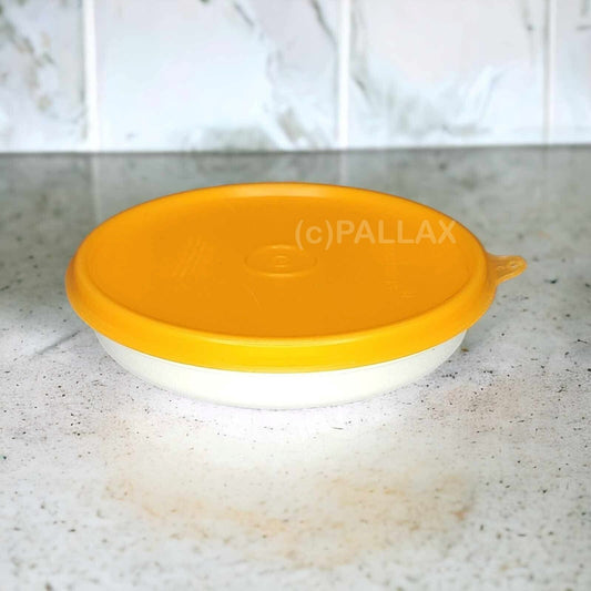 TUPPERWARE C04 SERVIERSCHALE 350 ML ORANGE WEISS VORRATSDOSE