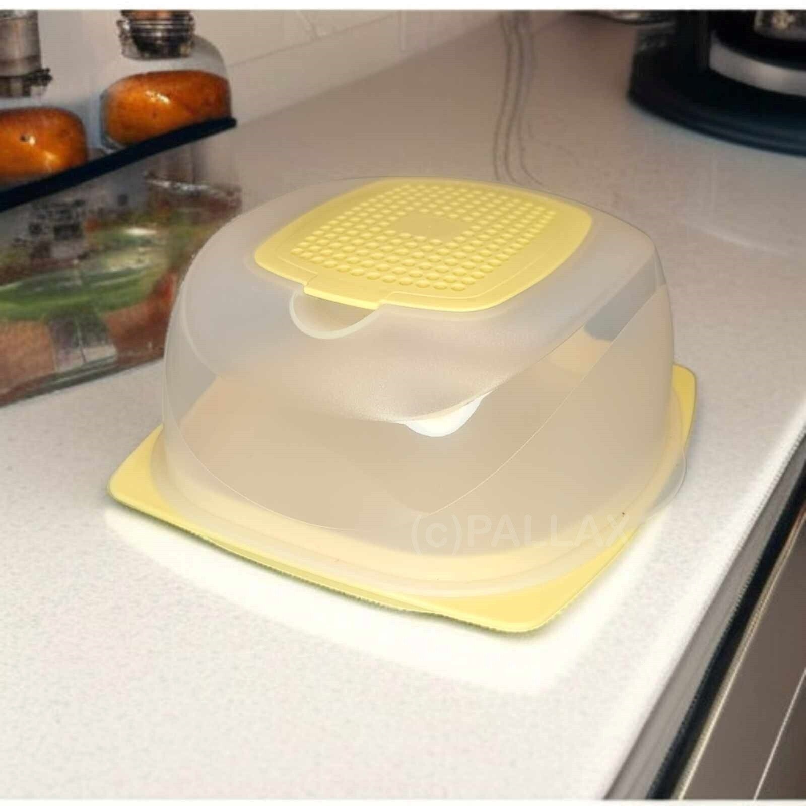 TUPPERWARE A137 MINI-KÄSEMAX MIT FILTER-EINSATZ GELB KÄSE-BEHÄLTER KÜHLSCHRANK