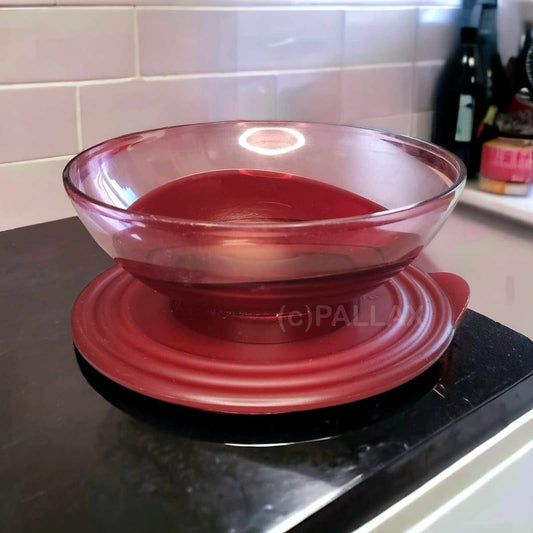 TUPPERWARE C121 ELEGANZIA SCHÜSSEL 1,5 L ROT SONDERFARBE