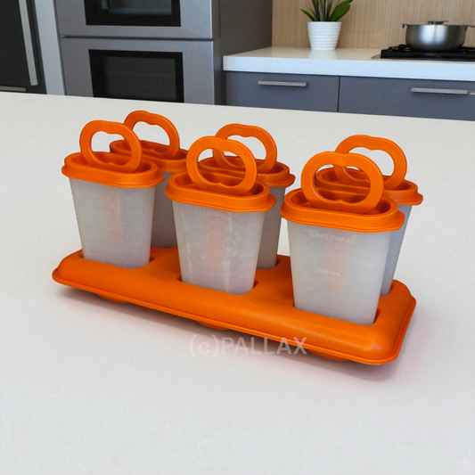 TUPPERWARE D06 EISBECHER-SET (6 STÜCK) ORANGE 6x 50 ML