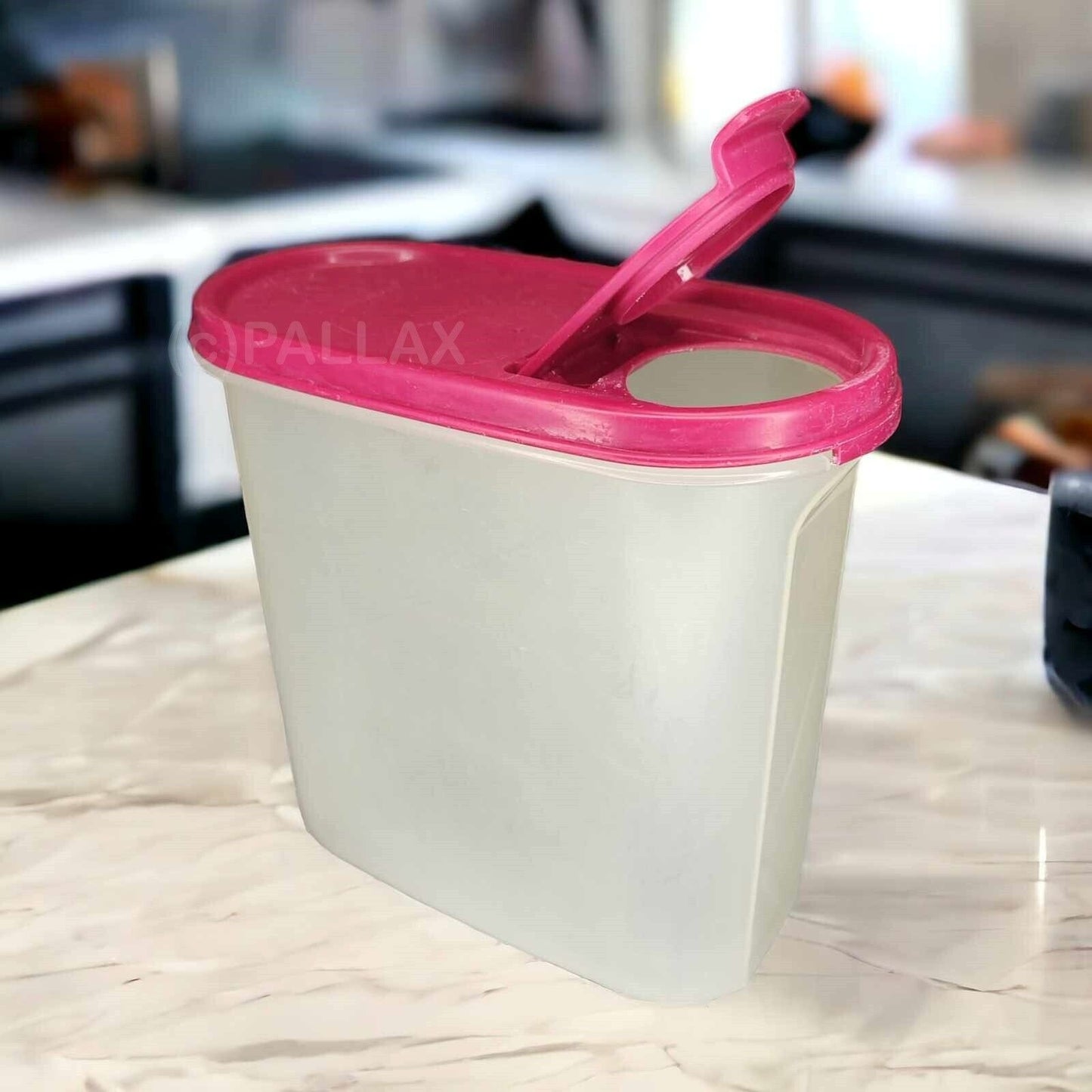 TUPPERWARE A63 EIDGENOSSE 1,7 L BROMBEER-ROT MIT SCHÜTTKLAPPE VORRATSDOSE