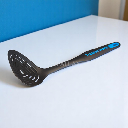 TUPPERWARE D161 GRIFFBEREIT SCHAUMLÖFFEL SCHWARZ HELLBLAU