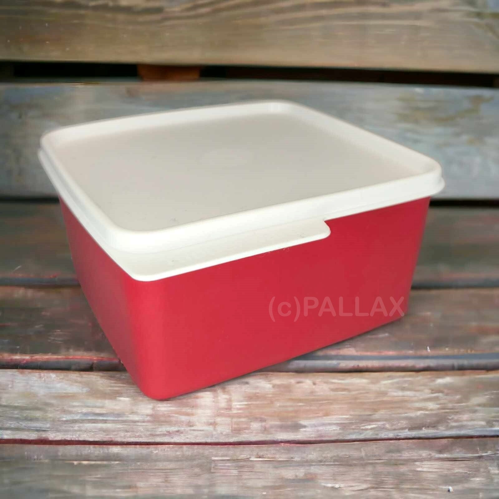TUPPERWARE A272 BASIC LINE 1,2 L ROT WEISS VORRATSBEHÄLTER