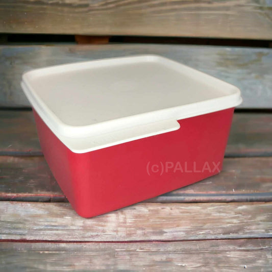 TUPPERWARE A272 BASIC LINE 1,2 L ROT WEISS VORRATSBEHÄLTER