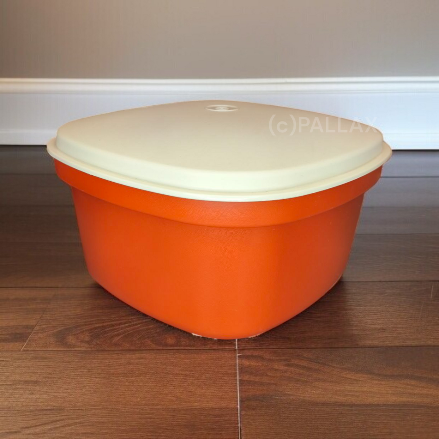 TUPPERWARE C37 SIEB-SERVIERER ORANGE WEISS REIS KOCHEN ÜBERBRÜHEN AUFKOCHEN