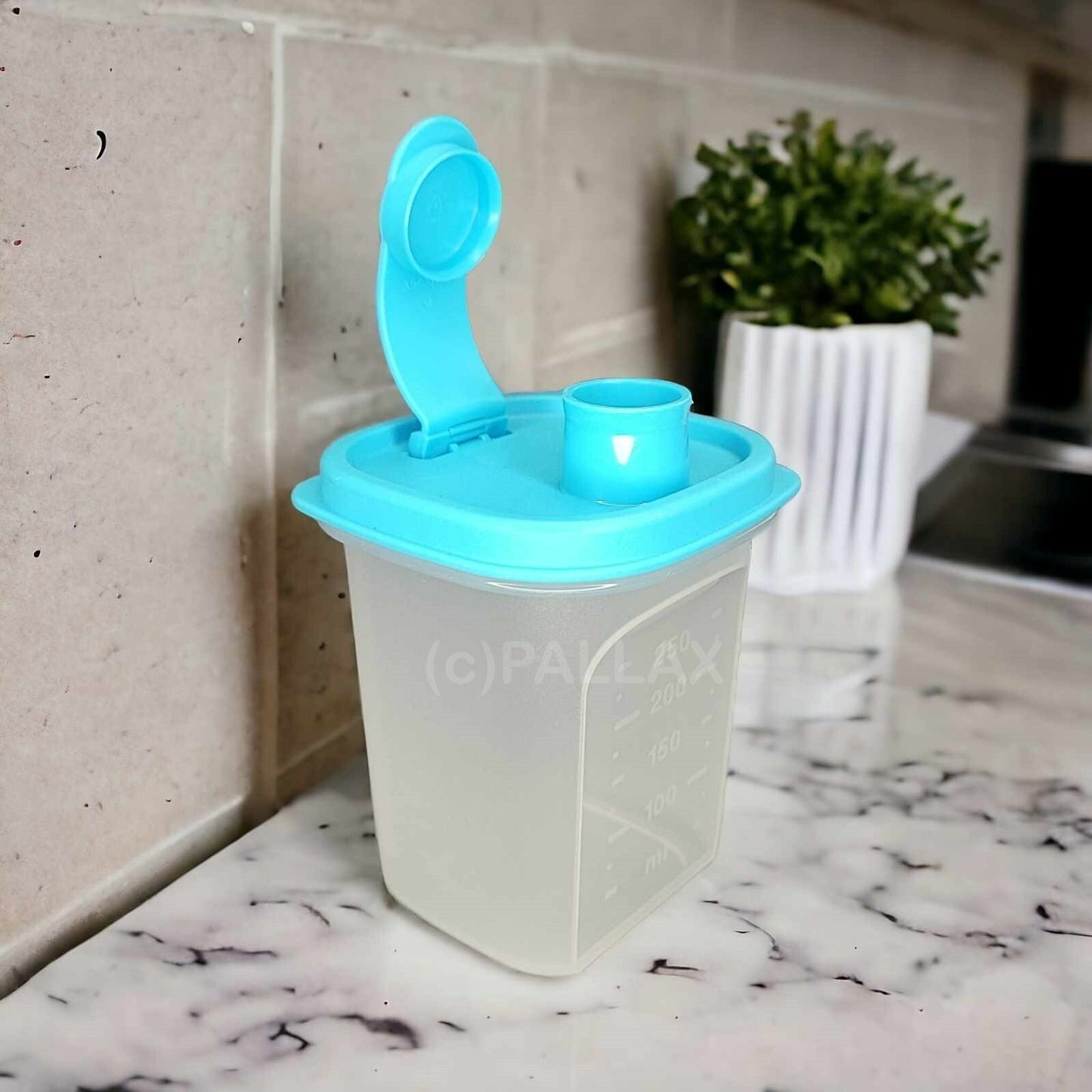 TUPPERWARE MESS & GO 250 ML MESSBECHER ERFRISCHER HELLBLAU SONDERMODELL