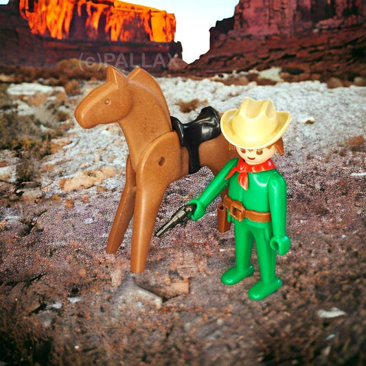 PLAYMOBIL 3342  COWBOY MIT PFERD KLICKY WESTERN / 1975