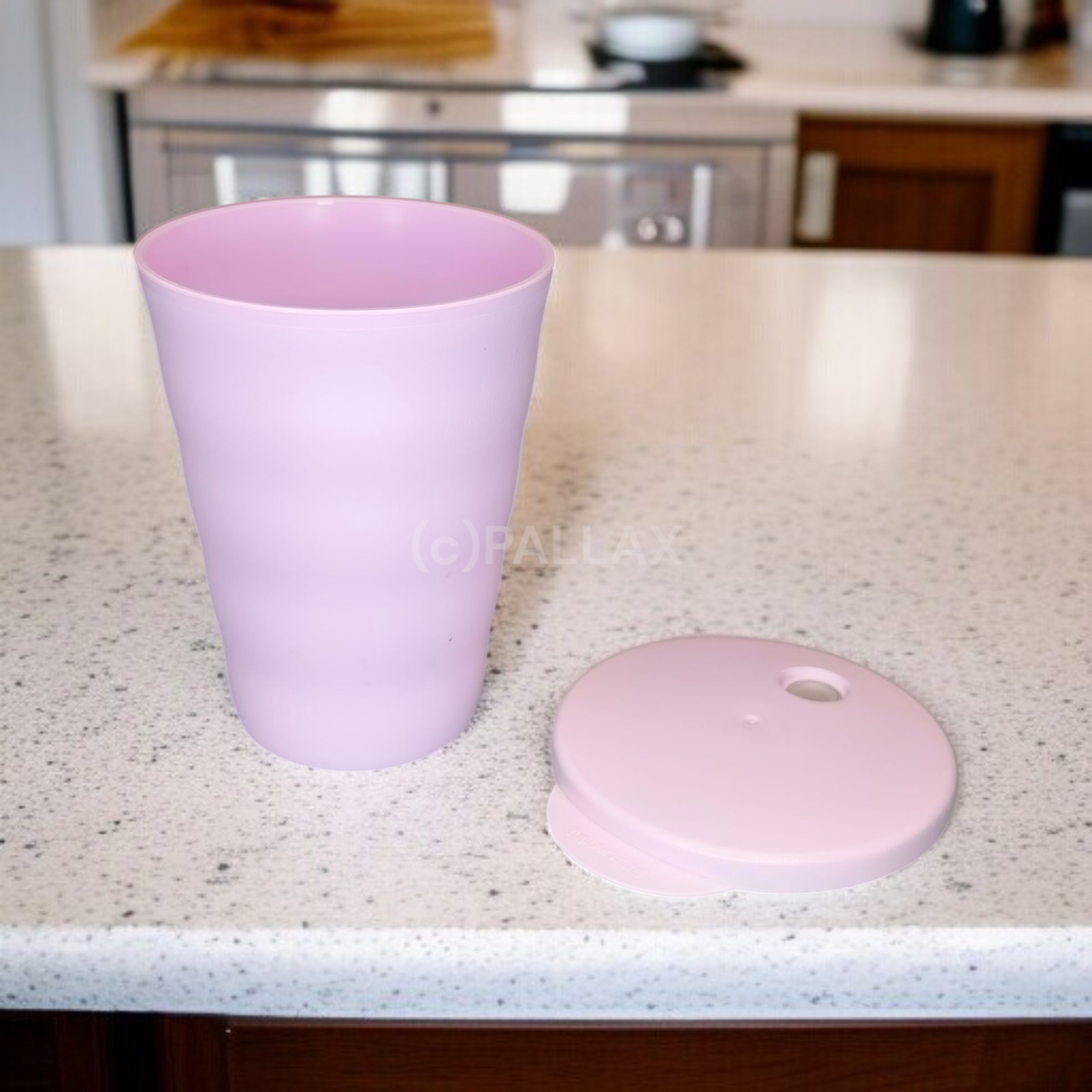 TUPPERWARE J37 JUNGE WELLE TRINKHALM-BECHER 330 ML  ROSA