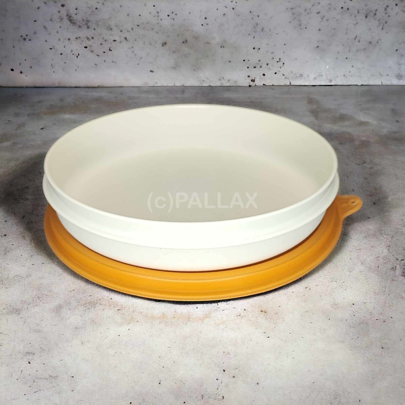 TUPPERWARE C04 SERVIERSCHALE 350 ML ORANGE WEISS VORRATSDOSE