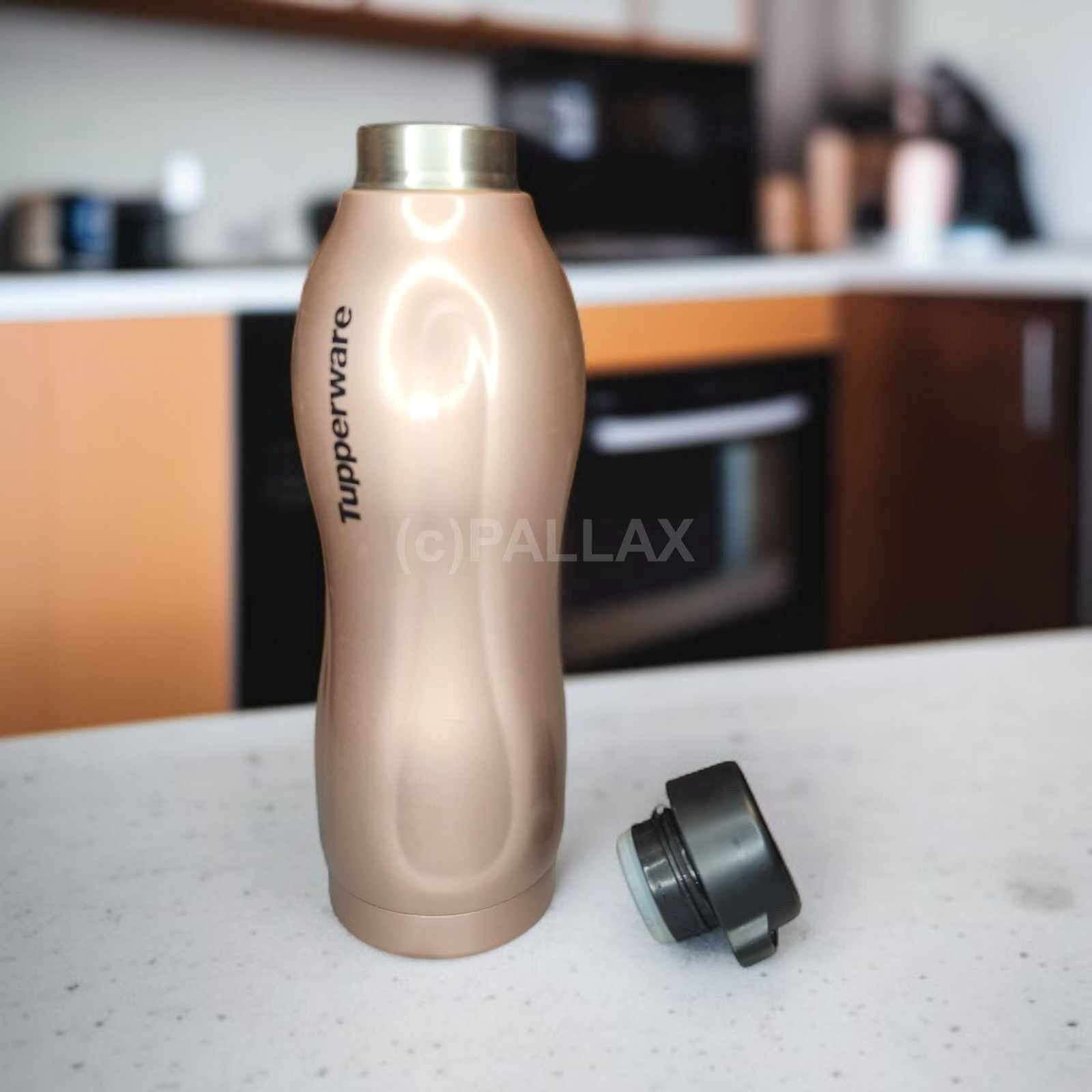 TUPPERWARE ECO EASY ISOLIERFLASCHE 600 ML GOLD THERMOSFLASCHE SONDERMODELL