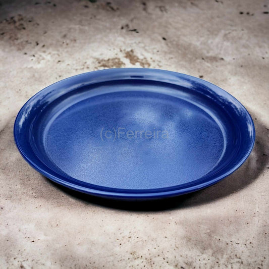 TUPPERWARE ERSATZTEIL VINTAGE TAFELPERLEN-DECKEL 13,9 CM INDIGO-BLAU