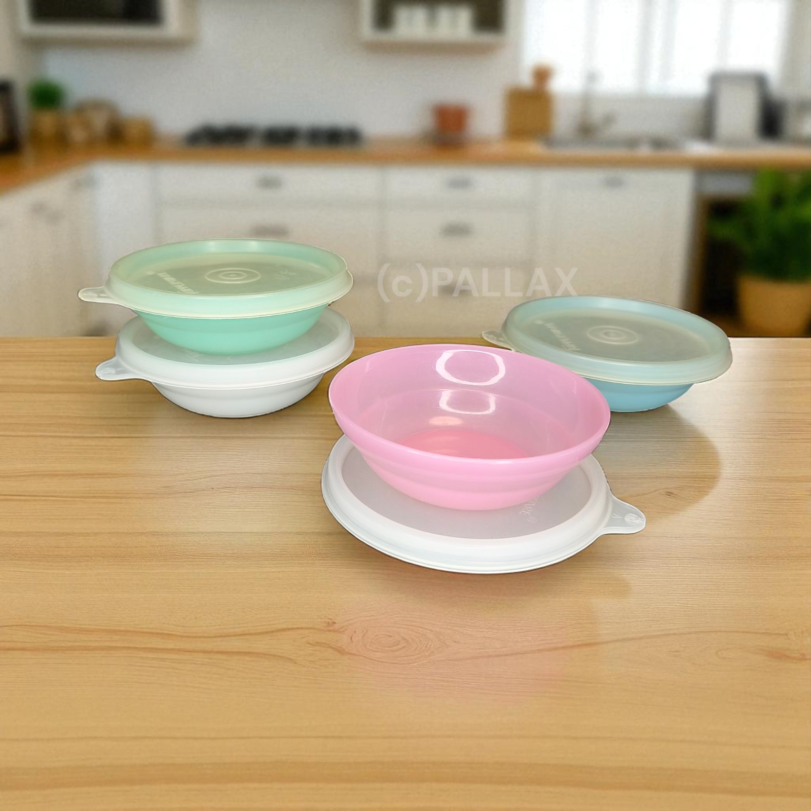 TUPPERWARE B06 KLEINER SCHÜSSELSATZ 4x 130 ML PASTELL-FARBEN VINTAGE