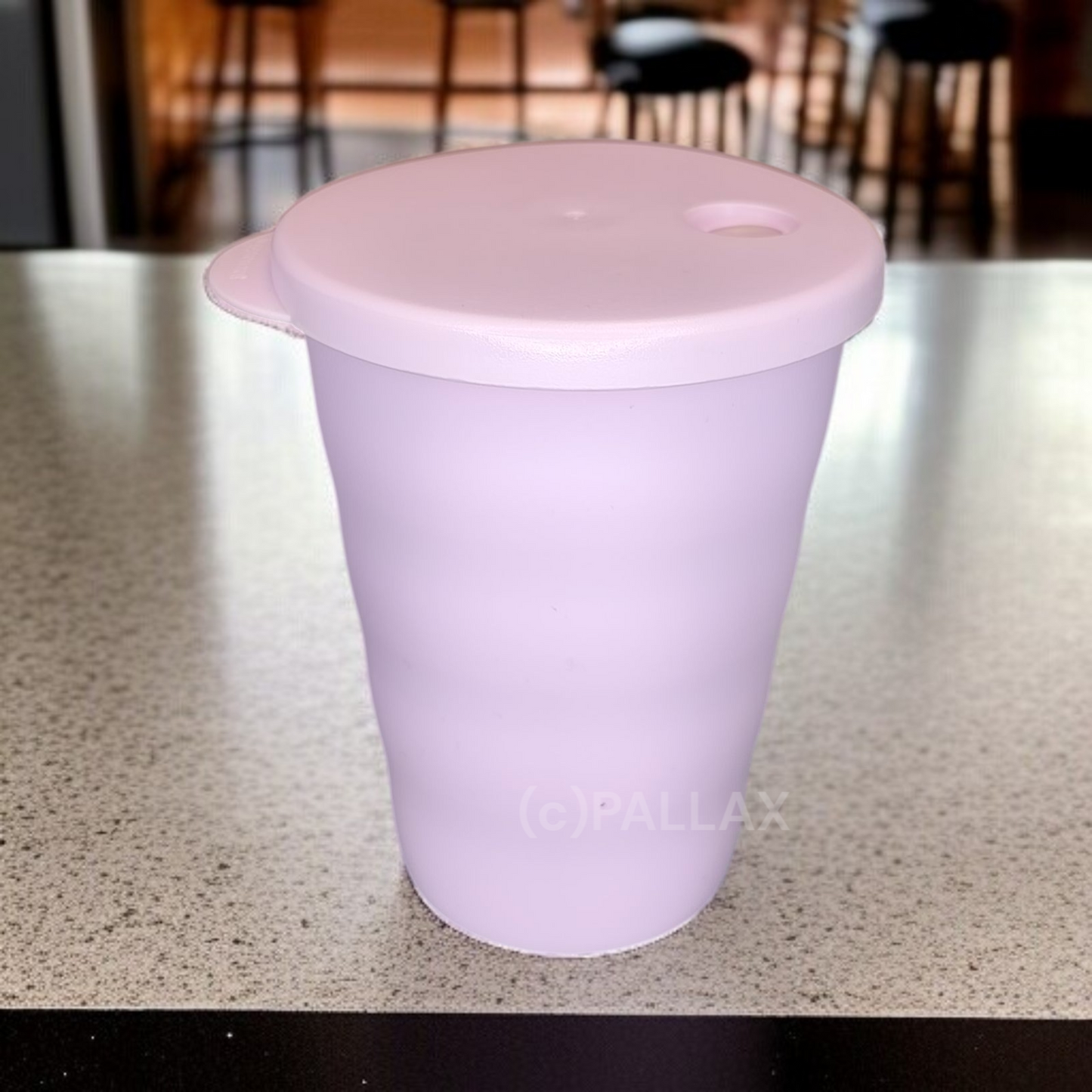 TUPPERWARE J37 JUNGE WELLE TRINKHALM-BECHER 330 ML  ROSA
