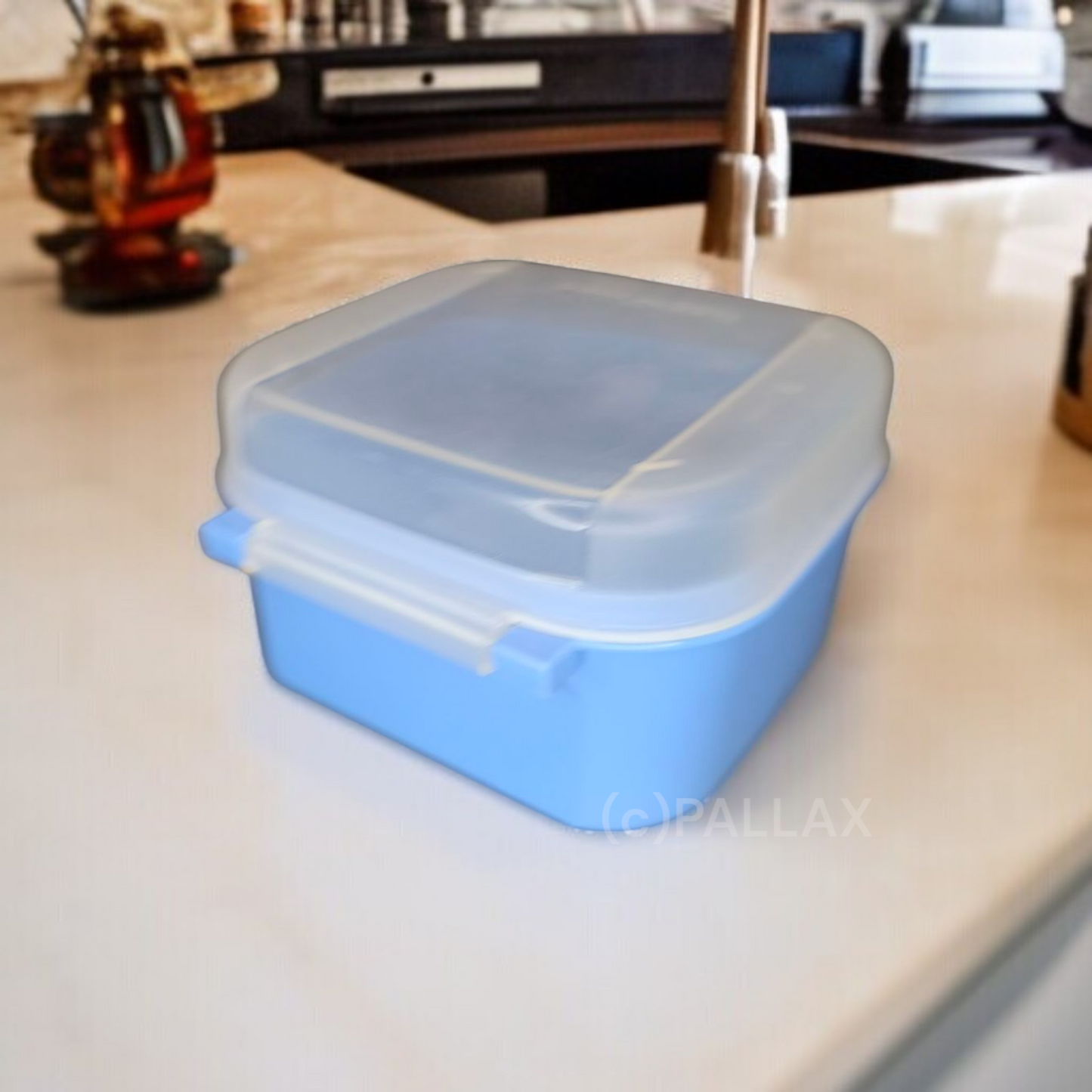 TUPPERWARE A166 MINI-BELLEVUE 450 ML HELLBLAU + DECKEL TRANSPARENT VORRATSDOSE