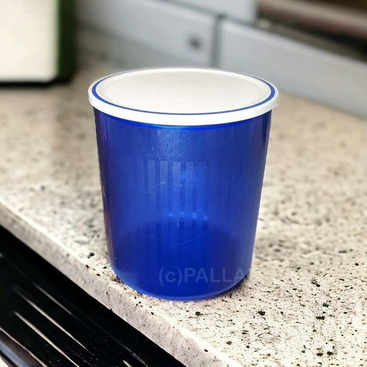 TUPPERWARE C101 PRISMA 2,0 L BLAU TRANSPARENT WEISS VORRATSDOSE