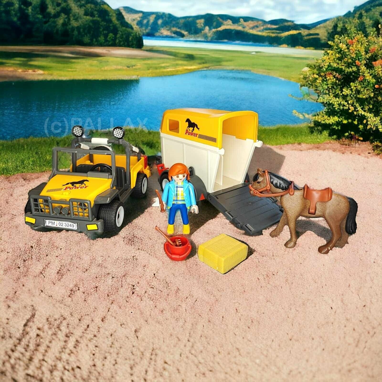 PLAYMOBIL 3249 GELÄNDEWAGEN MIT PFERDETRANSPORTER / 2007