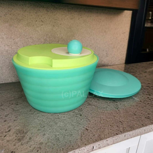 TUPPERWARE D71 SALATSCHLEUDER 4,5 L GRÜN + FRISCHE-DECKEL SALATTROCKNER