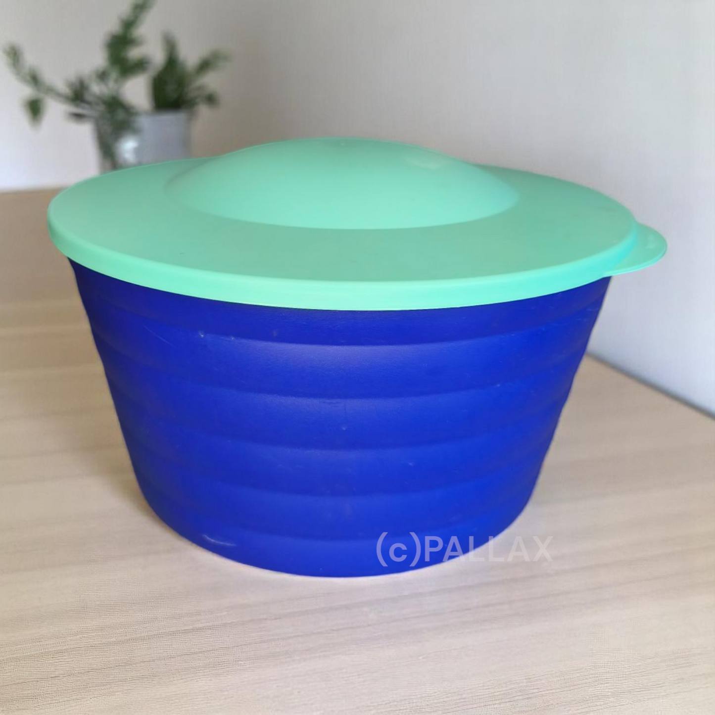 TUPPERWARE D71 SALATSCHLEUDER 4,5 L MINT BLAU + FRISCHE-DECKEL SALATTROCKNER