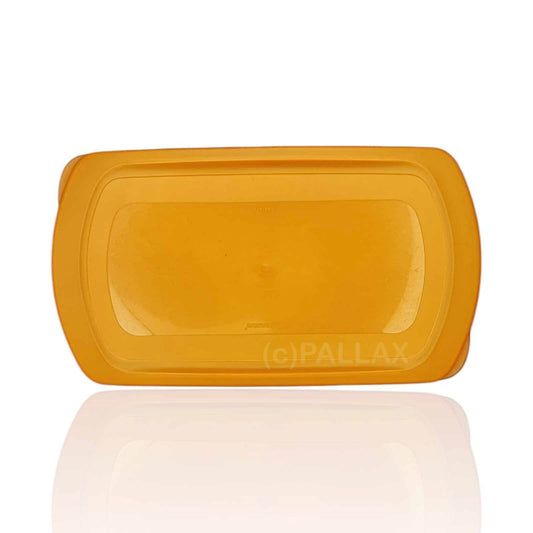 TUPPERWARE ERSATZTEIL FOUR-SEASONS--DECKEL ORANGE TRANSPARENT 27,3 x 15,4 CM