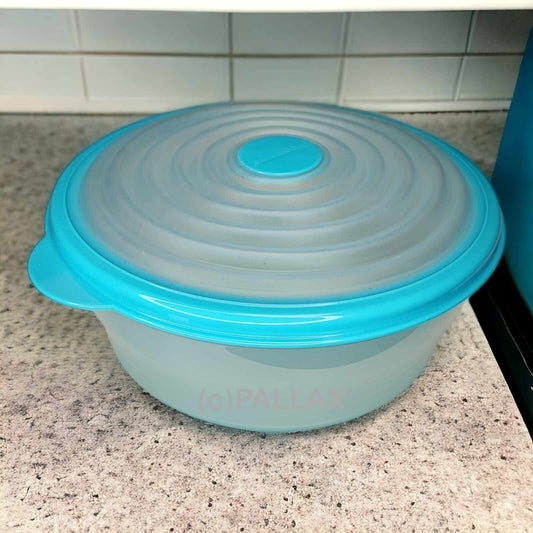TUPPERWARE B32 BUNGEE 1,4 L VTÜRKIS ORRATSDOSE MIT SILIKON-DECKEL