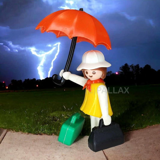 PLAYMOBIL 3322 FRAU MIT SCHIRM KLICKY / 1976