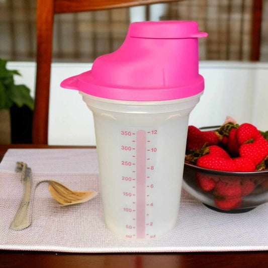 TUPPERWARE D214 SHAKE-IT 350 ML PINK SCHÜTTELBECHER MIXER SHAKER