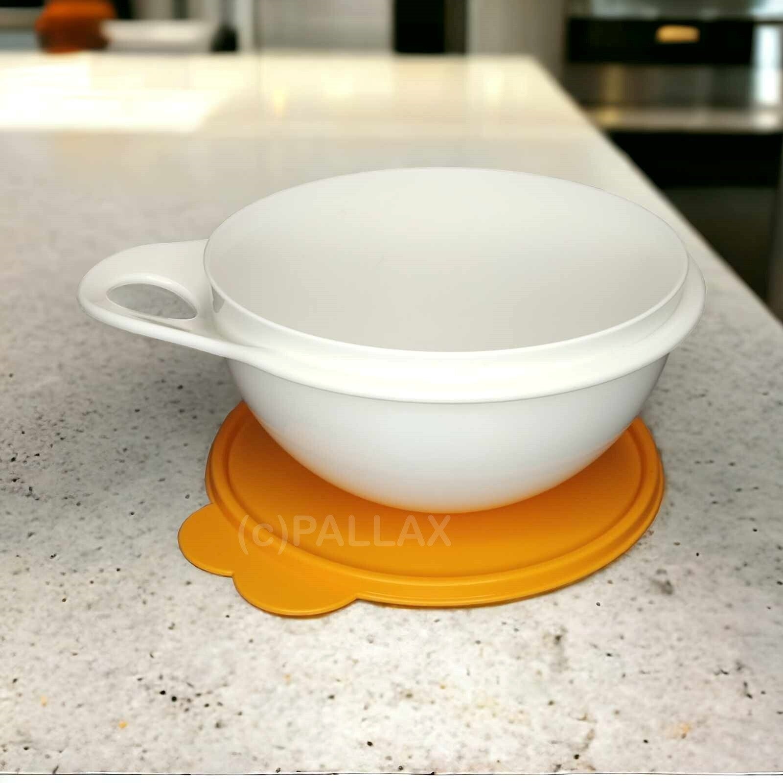 TUPPERWARE BACHSCHÜSSEL 1,4 L ORANGE WEISS SONDERMODELL
