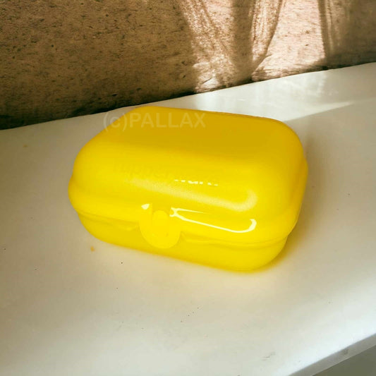 TUPPERWARE A26 GROSSER TWIN GELB BROTDOSE PAUSENBOX
