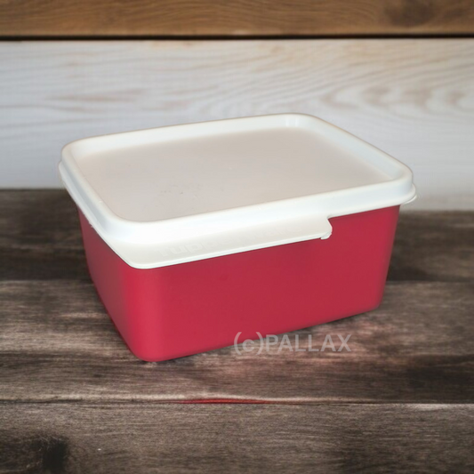 TUPPERWARE A271 BASICLINE 500 ML BEHÄLTER ROT WEISS  VORRATSDOSE