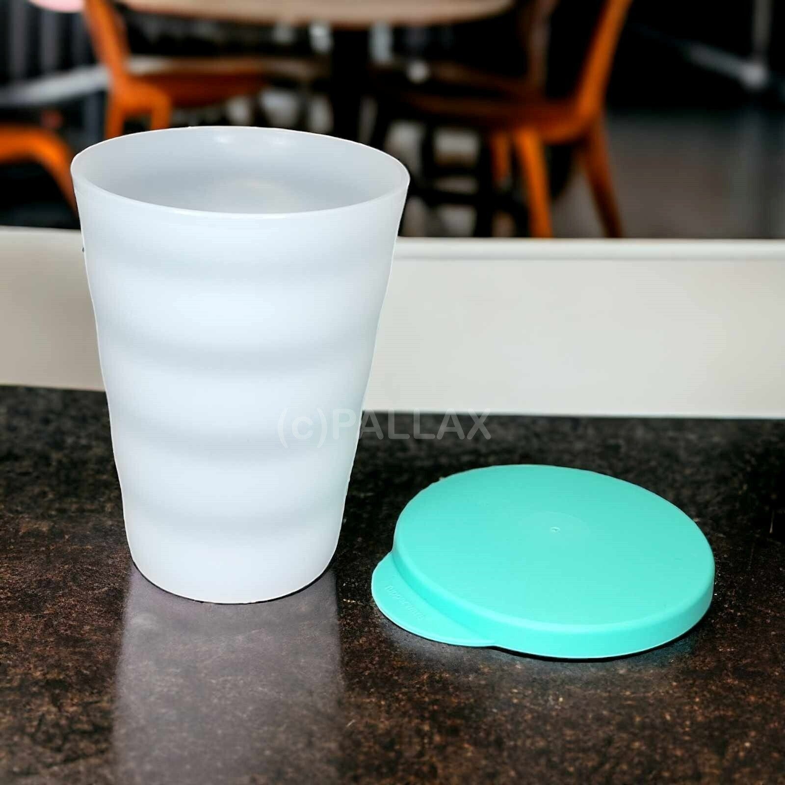 TUPPERWARE J16 JUNGE WELLE BECHER 330 ML TÜRKIS WEISS TRINKBECHER
