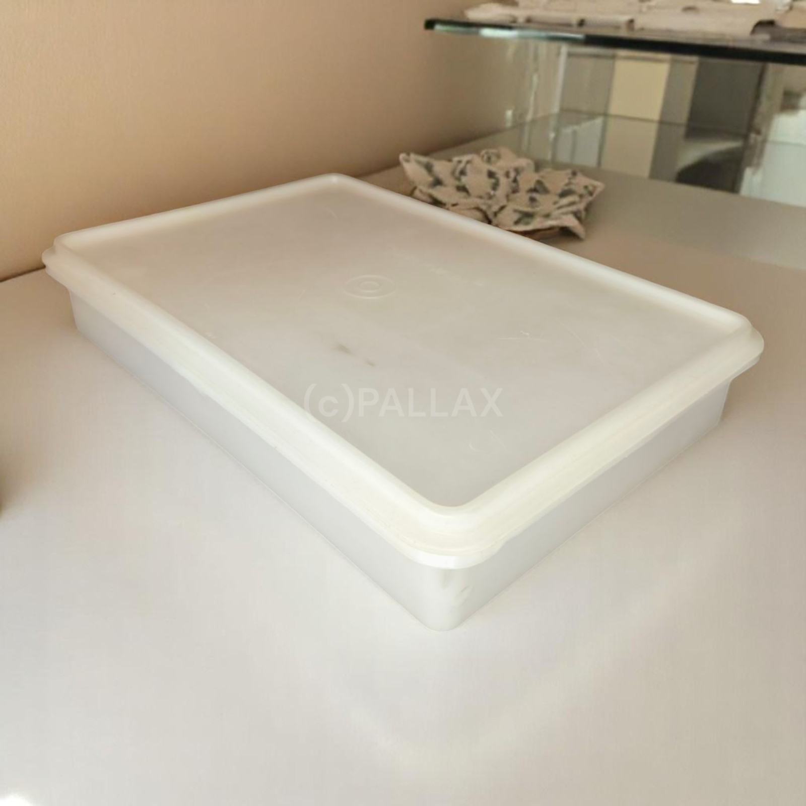 TUPPERWARE VINTAGE GROSSER PROVIANTBEHÄLTER FARBLOS 35 CM