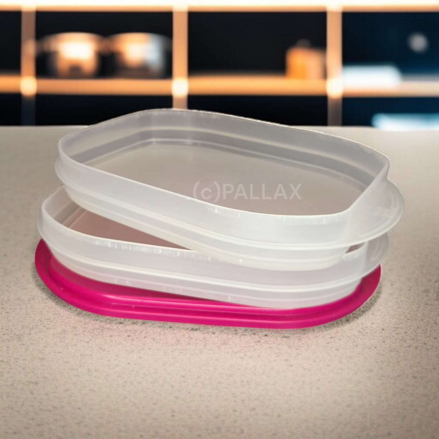 TUPPERWARE A19 FRISCHE-KABINETT 2x 700 ML BROMBEER-ROT KÜHLSCHRANK