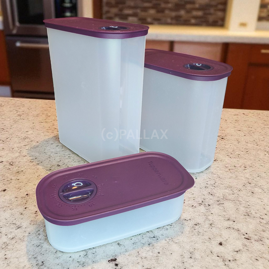 TUPPERWARE TUPPER-TIME ZEITGENOSSEN-SET LILA 320 ML 1,25 L 1,7 L EIDGENOSSE