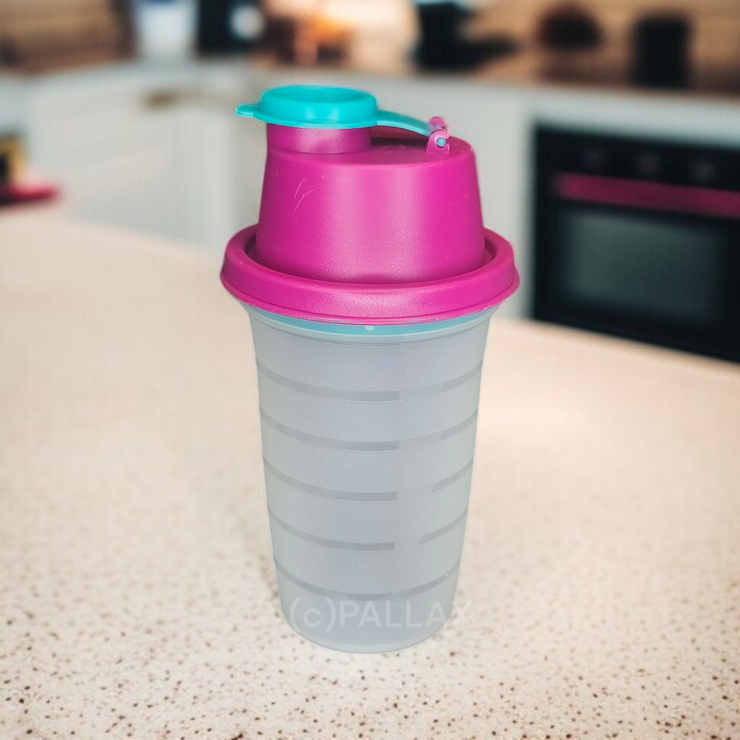 TUPPERWARE MIX-FIX 250 ML LILA TÜRKIS MIXBECHER SHAKER SCHÜTTEL-BECHER