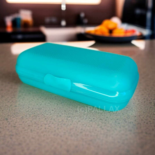 TUPPERWARE A46 MAXI-TWIN MIT KLICK-VERSCHLUSS TÜRKIS BROTDOSE LUNCHBOX