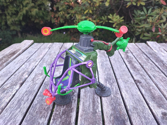 TEENAGE MUTANT NINJA TURTLES VINTAGE ROCKSTEADY`S POGOCOPTER / PLAYMATES 1989