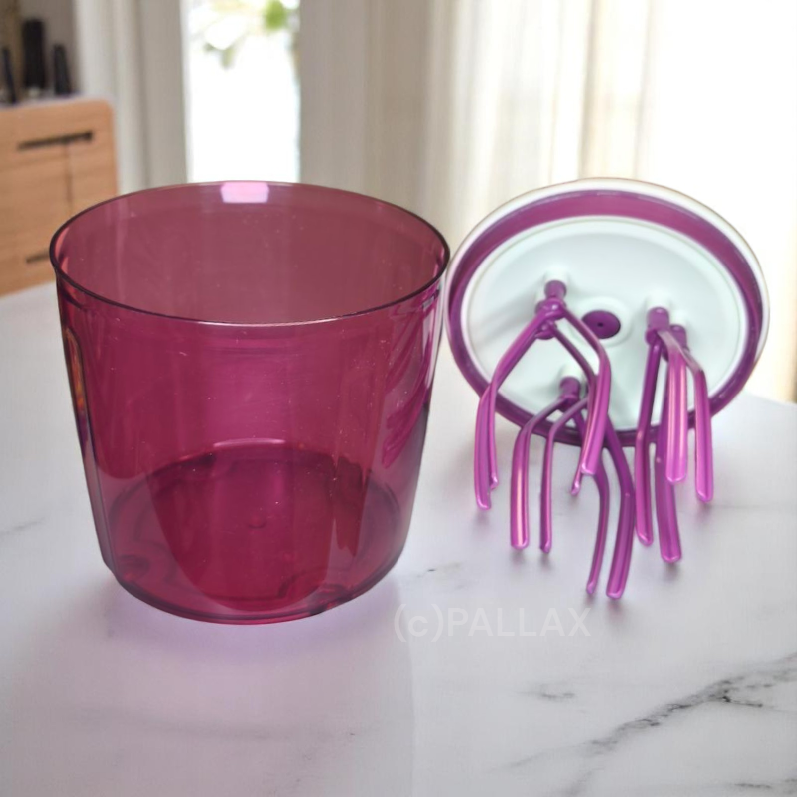TUPPERWARE D146 SPEEDY-CHEF 1,25 L LILA EASY-MIX SAHNE RÜHRGERÄT MIXER