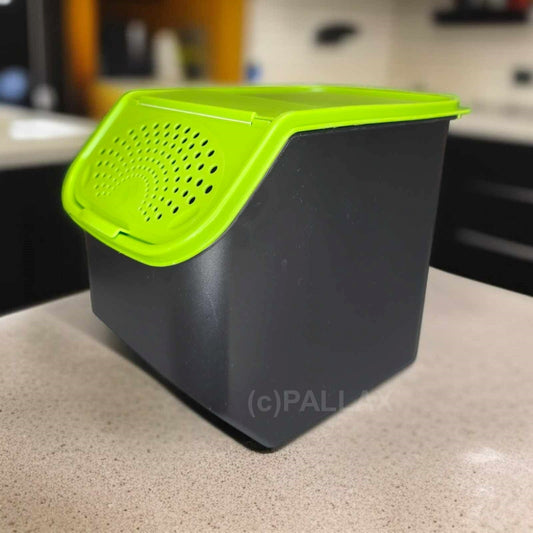 TUPPERWARE A169 KARTOFFEL-LAGER 8,3 L SCHWARZ GRÜN VORRATSBEHÄLTER